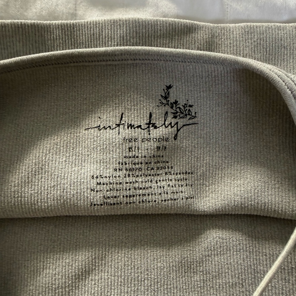 SOLD Intimately Free People Grey Ribbed Tank Top - Picture 4 of 5